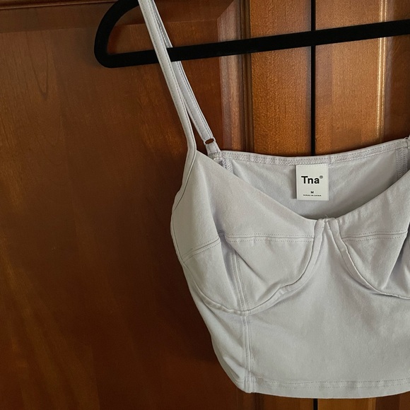 TNA 90s Claudia Corset Tank Light Blue - Picture 3 of 3